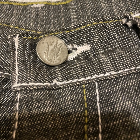 Lacoste oversized jeans black denim with crocodiles size 34x38 - Picture 8 of 16